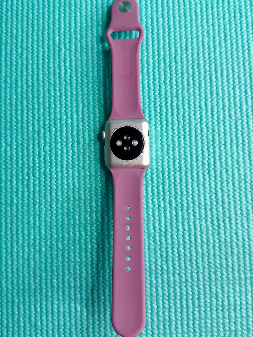 Apple Watch with Purple Silicone Sport Band